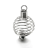 Iron Spiral Bead Cages Pendants Making X-STAS-A031-01-1