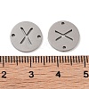 Non-Tarnish 201 Stainless Steel Hollow Flat Round Links FIND-R149-03X-P-3