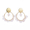 Brass Dangle Stud Earrings EJEW-JE04163-01-2