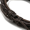 PU Leather & Waxed Cords Triple Layer Multi-strand Bracelets BJEW-F468-10-4