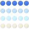 Rubberized Style Imitated Silicone Acrylic Beads MACR-PA0001-06A-02-6