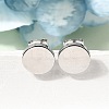304 Stainless Steel Stud Earrings EJEW-L309-01C-P-1