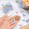 40Pcs Spray Painted Alloy Stud Earring Findings FIND-SP0005-51-3