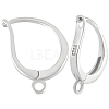 Anti-Tarnish Beebeecraft 2 Pairs Rhodium Plated 925 Sterling Silver Hoop Earring Findings STER-BBC0005-98-1