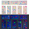 8 Sheets 8 Style Creative Fluorescent Arm Removable Temporary Tattoos Paper Stickers STIC-TA0002-02-3