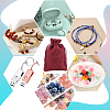 Polyester Imitation Burlap Packing Pouches Drawstring Bags ABAG-BBC0001-02B-04-5