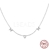 Anti-Tarnish Rhodium Plated 925 Sterling Silver Pendant Necklaces XJ6705-2-1