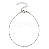 304 Stainless Steel Snake Chain Anklets AJEW-G024-07P-1