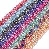 Electroplate Transparent Glass Beads Strand GLAA-G088-05-1