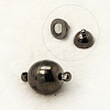 Brass Magnetic Clasps with Loops PALLOY-MC043-2B-2