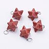 Natural Red Jasper Pendants G-E398-02D-2