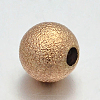Brass Round Textured Spacer Beads KK-L051-04-4mm-1