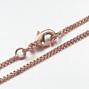 Brass Chain Necklaces X-MAK-F013-02RG-2