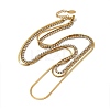 Stainless Steel Link &Herringbone Chains Three Layers Necklaces NJEW-D054-02G-2