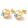 Enamel Evil Eye Stud Earrings EJEW-E274-01G-04-1