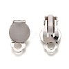 Iron Clip-on Earring Settings X-IFIN-R204-09-1