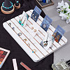 7-Slot Rectangle Wood Earring Display Card Stands EDIS-WH0021-37B-5