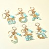Transparent Epoxy Resin Pendant Keychains KEYC-FS00022-25-10