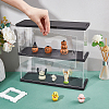 2-Tier Transparent Acrylic Minifigures Display Case ODIS-WH0043-64-3