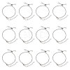 12Pcs 304 Stainless Steel Rolo Chain Slider Bracelet/Bolo Bracelets Making MAK-UN0001-19-1