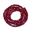 Electroplate Opaque Solid Color Glass Beads Strands EGLA-A044-P1mm-L02-3