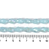 Opaque Solid Color Electroplate Glass Beads Strands EGLA-N013-P10mm-B11-4