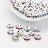 Brass Rhinestone Spacer Beads X-RSB8mm-1