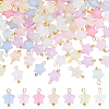 100Pcs Luminous Acrylic Charms PALLOY-GA00029-1