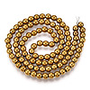 Non-magnetic Synthetic Hematite Beads Strands G-S096-4mm-2-2