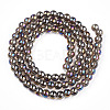 Electroplate Transparent Glass Beads Strands GLAA-T032-T8mm-AB02-3