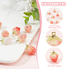 12Pcs 3 Colors Plastic Enamel Pendants KY-DC0001-10-4