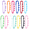 26Pcs 13 Colors Spray Painted Iron Brooch Findings IFIN-SC0002-06-1