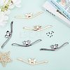 6 Sets 2 Colors Zinc Alloy Bag Concer Protecter PALLOY-CA0001-93-4
