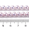 UV Plating Pearlized Glass Pearl Beads Strands GLAA-F128-01A-T11-2