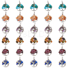 HOBBIESAY 10 Sets 6 Styles Natural & Synthetic Mixed Stone Chip Pendants G-HY0001-35-1