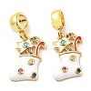 Real 18K Gold Plated Brass Micro Pave Cubic Zirconia Pendents KK-M247-26G-2