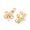 Brass Pave Cubic Zirconia Charms KK-Q085-14G-03-2