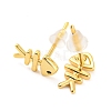 Rack Plating Brass with Cubic Zirconia Stud Earrings EJEW-G361-02G-2