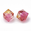 Two Tone Transparent Spray Painted Acrylic Bead X-ACRP-T005-26D-2