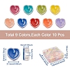 Craftdady 90Pcs 9 Colors Transparent Enamel Acrylic Beads TACR-CD0001-06-3
