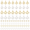20Pcs 2 Styles Brass Spring Ring Clasps KK-YW0004-54-1