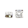 Brass Rhinestone Spacer Beads RSB072-02S-2
