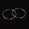 Silver Color Plated Brass Earring Hoops X-EC067-4S-1