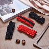 CHGCRAFT 6 Pairs 3 Colors Polyester Elastic Garters DIY-CA0004-91-4