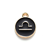 Alloy Enamel Pendants X-ENAM-S124-01A-08K-2
