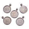 Metal Alloy Pendant Cabochon Settings X-PALLOY-A15654-B-4