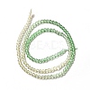 Transparent Gradient Color Glass Beads Strands GLAA-H021-01B-13-4