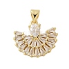 Brass Micro Pave Cubic Zirconia Pendants KK-P293-25A-G-1