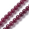 Natural White Jade Imitation Garnet Beads Strands G-I334-02C-1