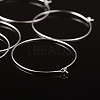 Silver Color Plated Brass Earring Hoops X-EC067-4S-3